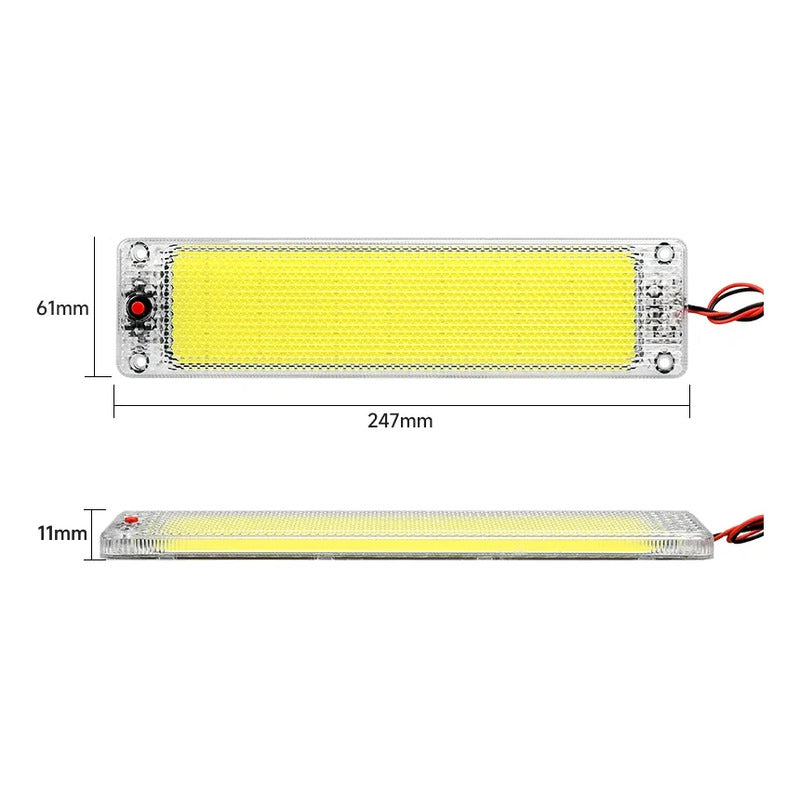 Luz De Techo Interior Led Cob Auto Universal 12-24v 142977