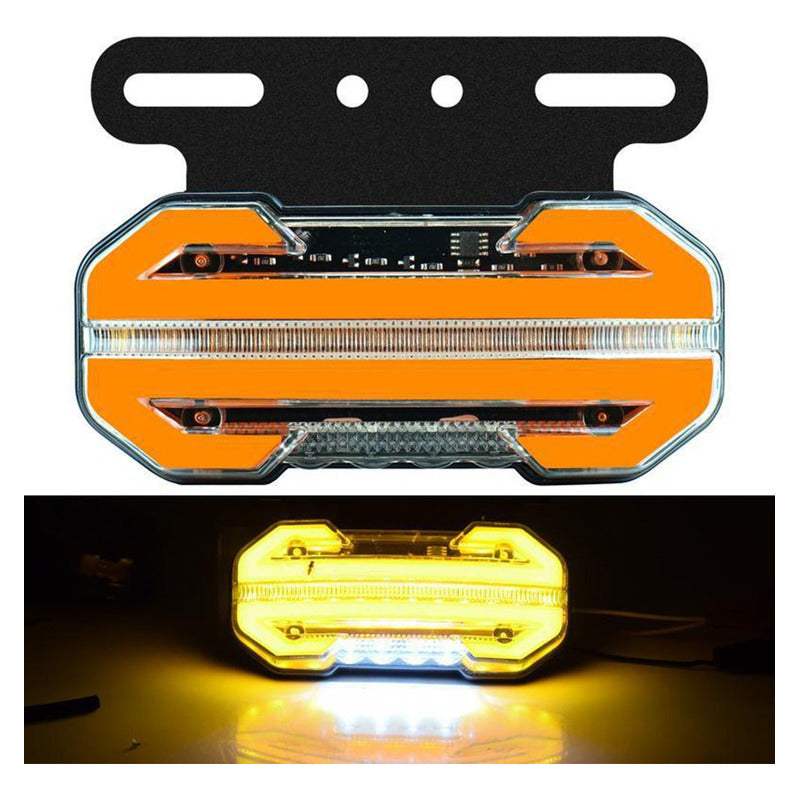 X4 Luz Led De Trocha Bicolor Cn Secuencial 12v/24v Flecha