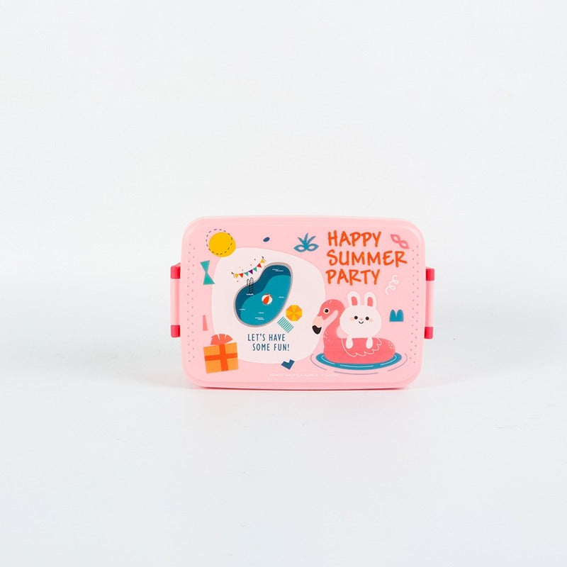 Lonchera Escolar +botella Vianda Lunch Box Contenedor Alimen