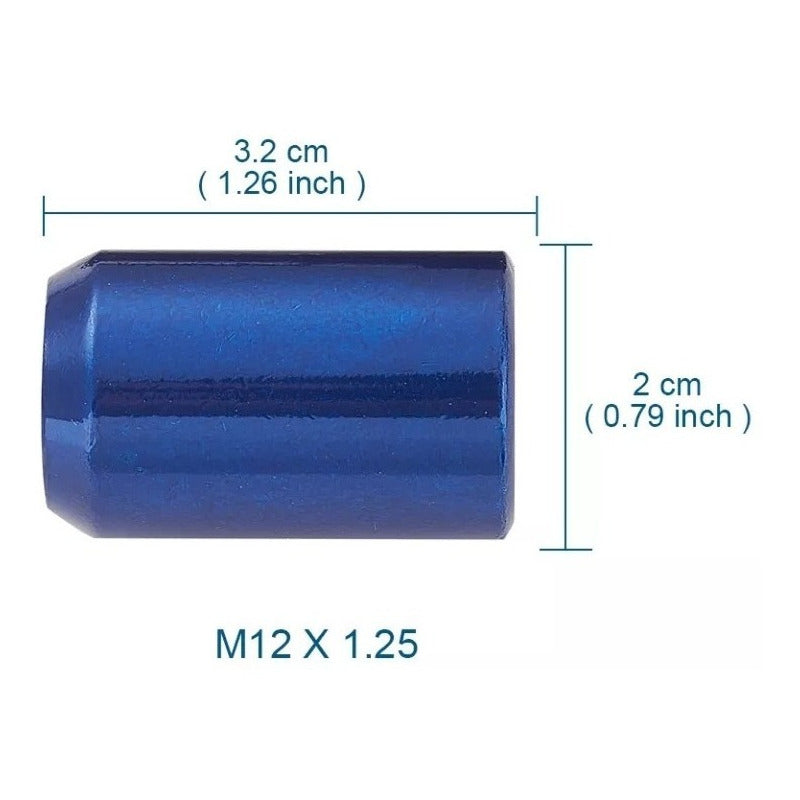 Tuercas De Seguridad Llanta M12 Antirrobo Colores 16 Pcs