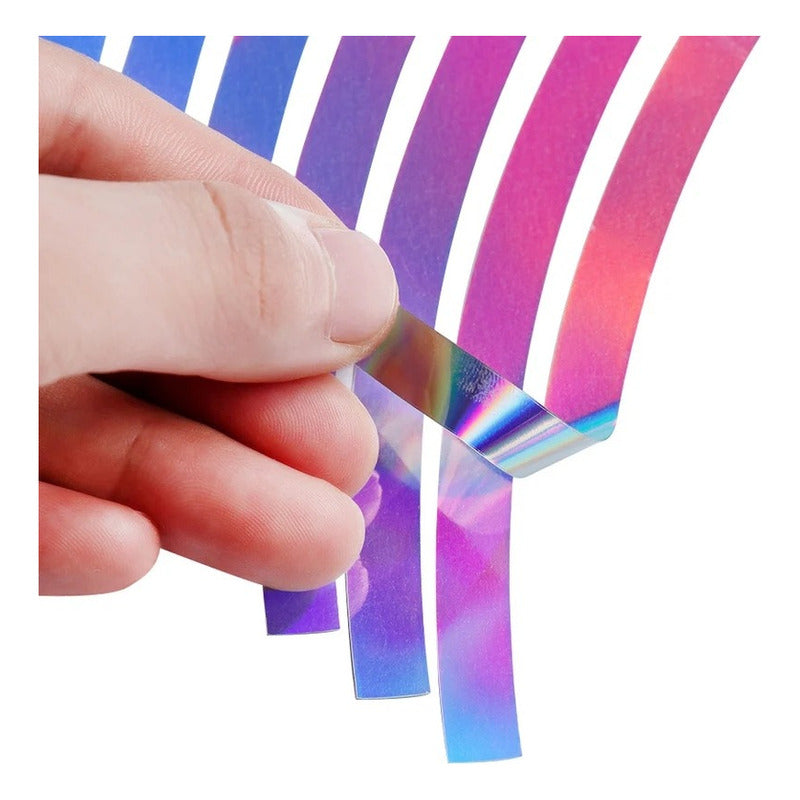 Set Sticker Reflectante Para Llanta 16 Tiras Fluor Auto Moto