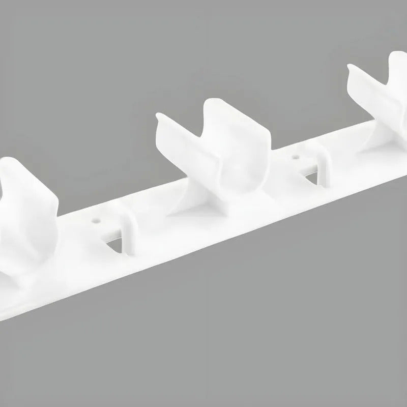 Organizador 3 Escoba Colgador Adhesivo D Escobillon Trapero Blanco 30420
