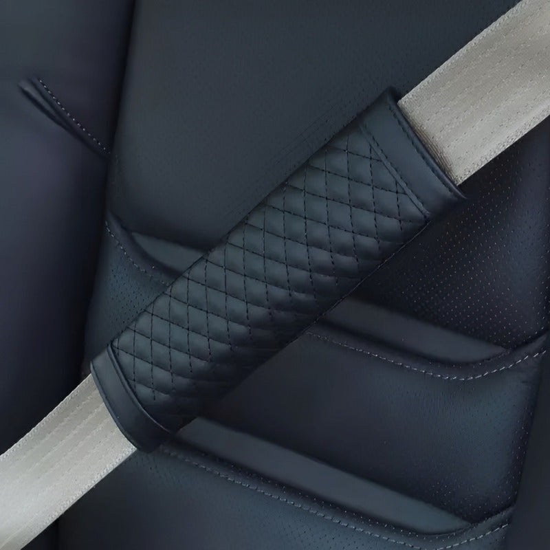 X2 Almohadilla Eco Cuero Cubre Cinturón De Seguridad Auto