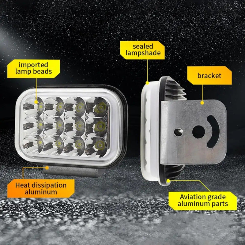 X2 Neblinero 12 Led Aro Rgb 5funciones Auto Moto Foco 12-24v