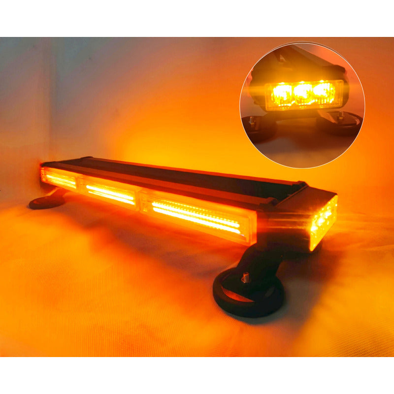 Baliza Led De Techo Destellante Ámbar Estrobo Auto 12v Imán