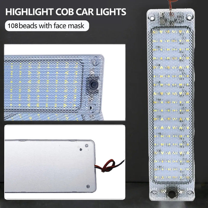Luz De Techo Interior 108led Auto Universal 12-24v R&c
