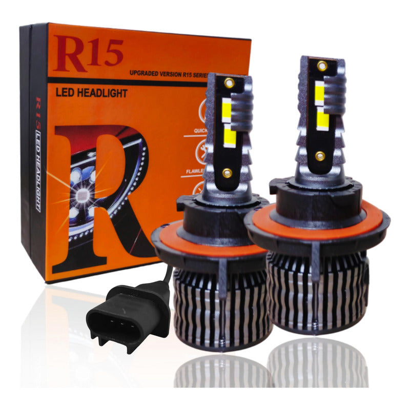 Ampolleta R15 Turbo Led 28000lm Luz Potent 8/48v H4/h13/9004