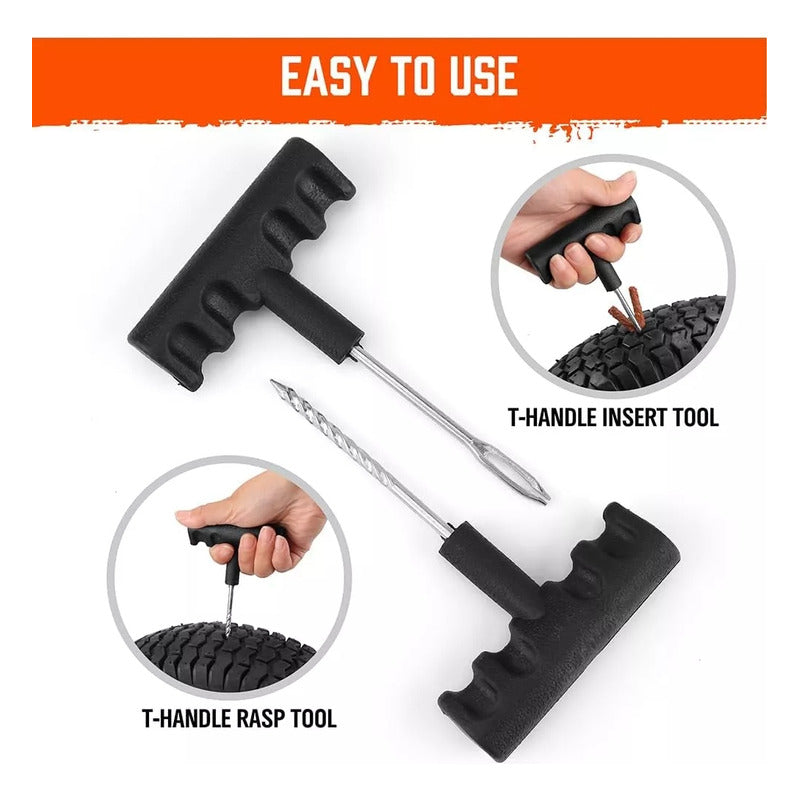 Kit Repara Neumáticos Pinchazo Bici Moto Auto 22pcs Emergenc