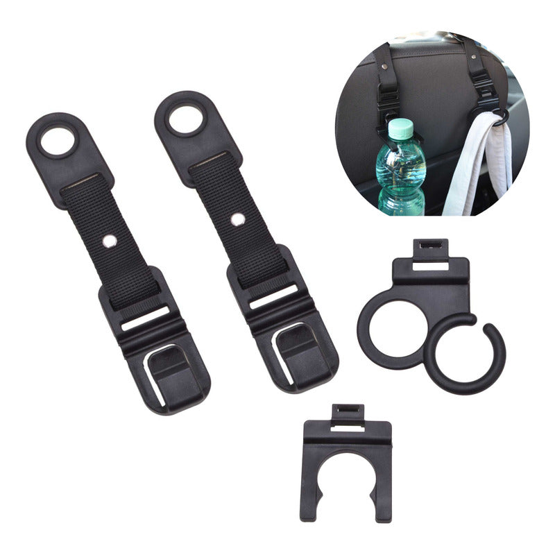 X2 Gancho Organizador Para Cabecera Auto Multiusos 4pcs /ryc