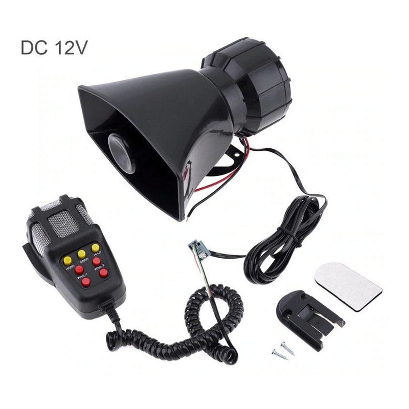 Bocina Policial Sirena Carabinero 7 Tonos Megafono 100w 12v