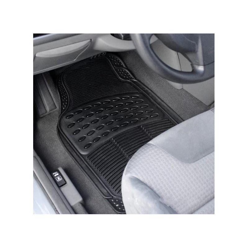Alfombra Piso De Goma Auto Universal 4 Piezas Doble Camello