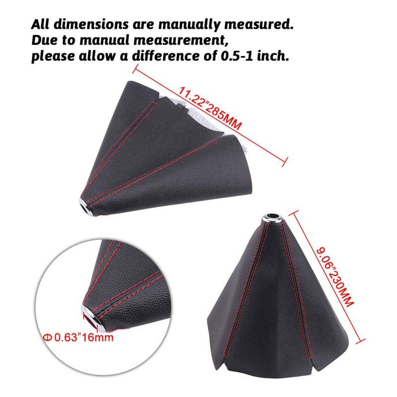 Funda Cubre Palanca De Cambios Eco Cuero Negro Auto Universa
