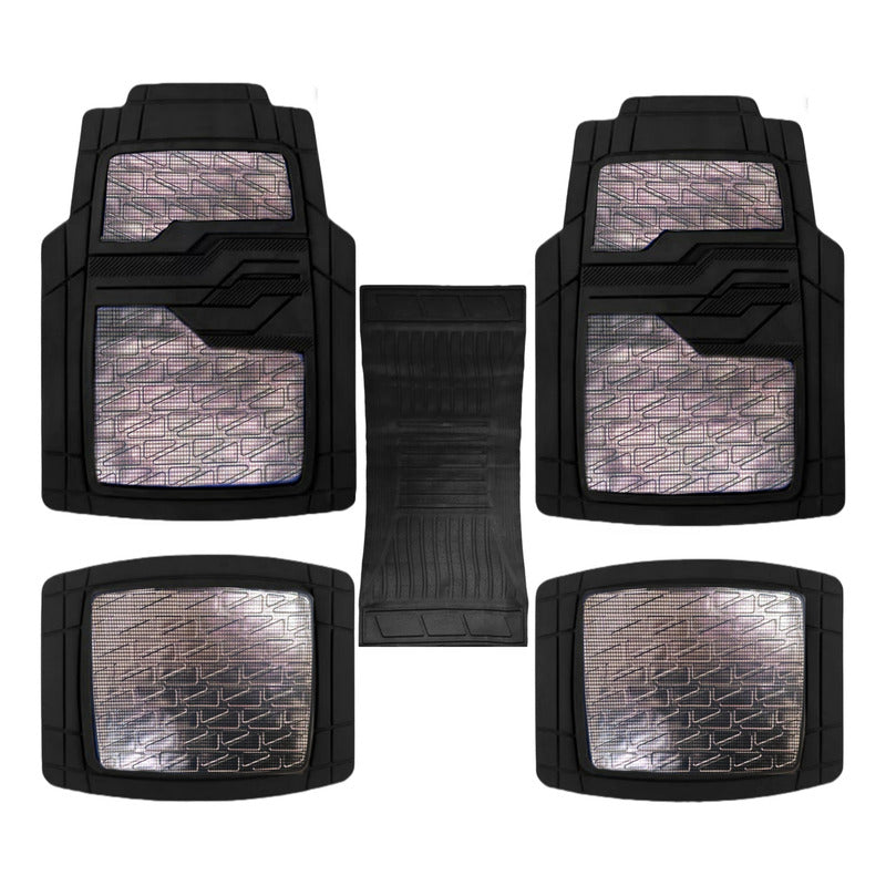 Alfombra Piso De Goma-metalizado Auto Universal 5pcs Tuninng