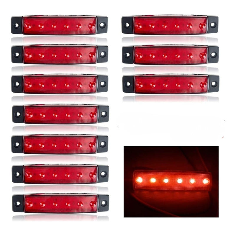 X10 Luz Led De Trocha Lateral Posición Bivoltaje 12-24v 6led
