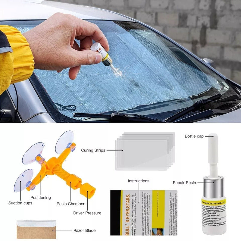 Kit Reparación Parabrisa Auto Vidrio Trizaduras Piquete Mod2