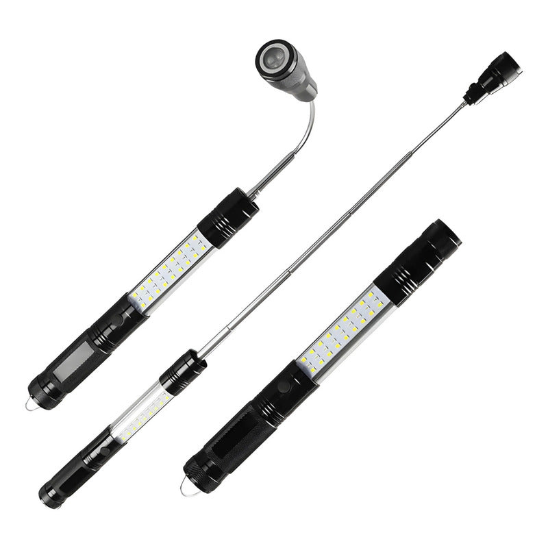 Linterna Led Telescópica Magnética Cabezal Flexible Luckybuy Linterna Negro Luz Blanco