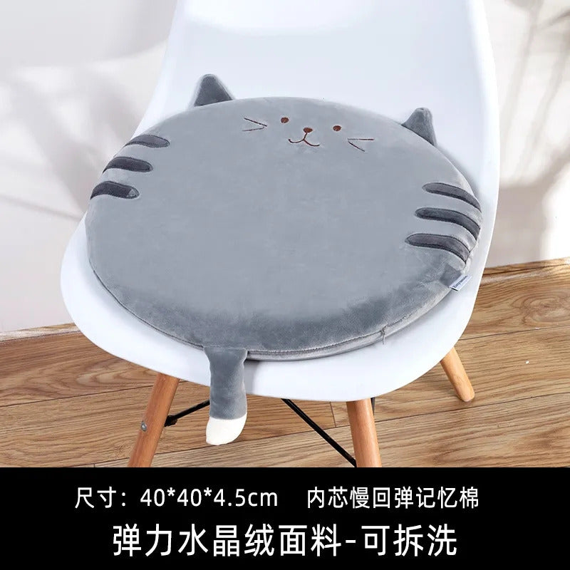 Cojín Para Silla Con Memoryfoam Diseño Gato Cat Cómodo Kawai
