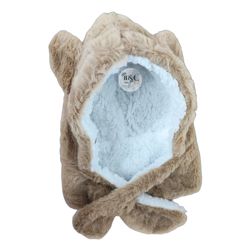 Gorro Con Bufanda Para Bebé Niño/a Diseño Invierno Calientit