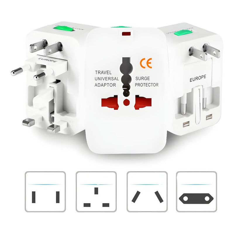 Adaptador De Enchufe Viajero Conector Universal Para Viaje