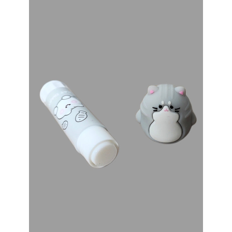 Pegamento En Barra Gato Kawaii Stick Fix Adhesivo Barra Cat