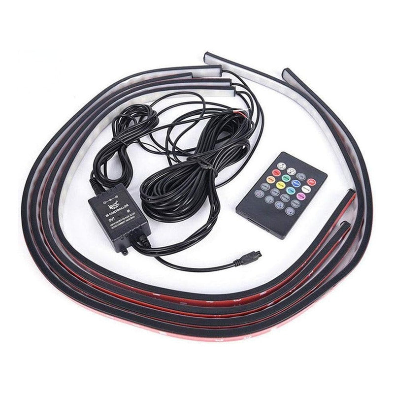 Kit De Luces De Chasis Exterior Rgb Tuning Luz Piso + Contro