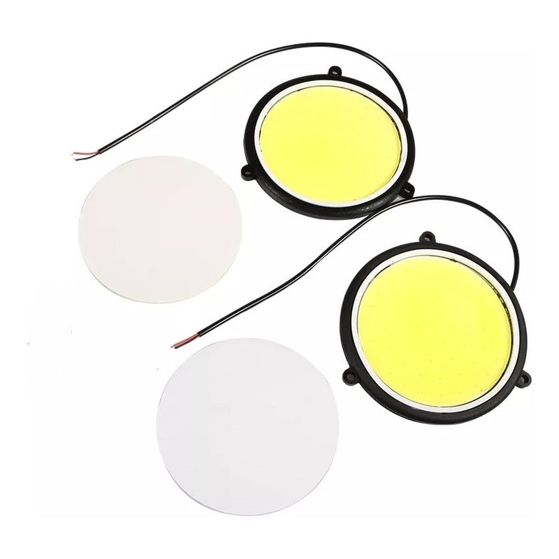 X2 Neblinero Led Cob Alto Brillo Neblineros Adhesivo Redondo