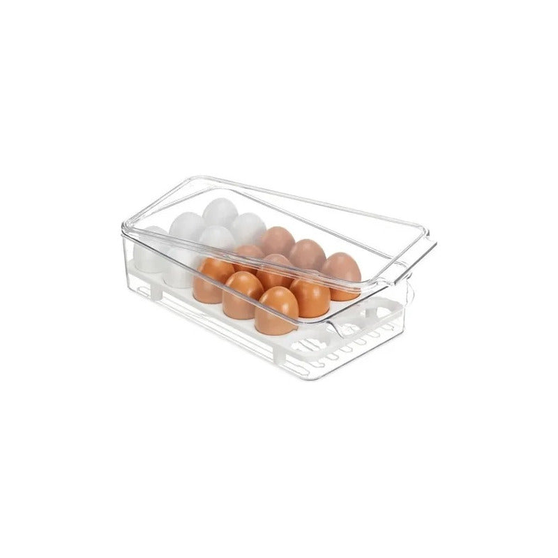 Porta Huevos Organizador De Refrigerador 18 Huevos Con Tapa