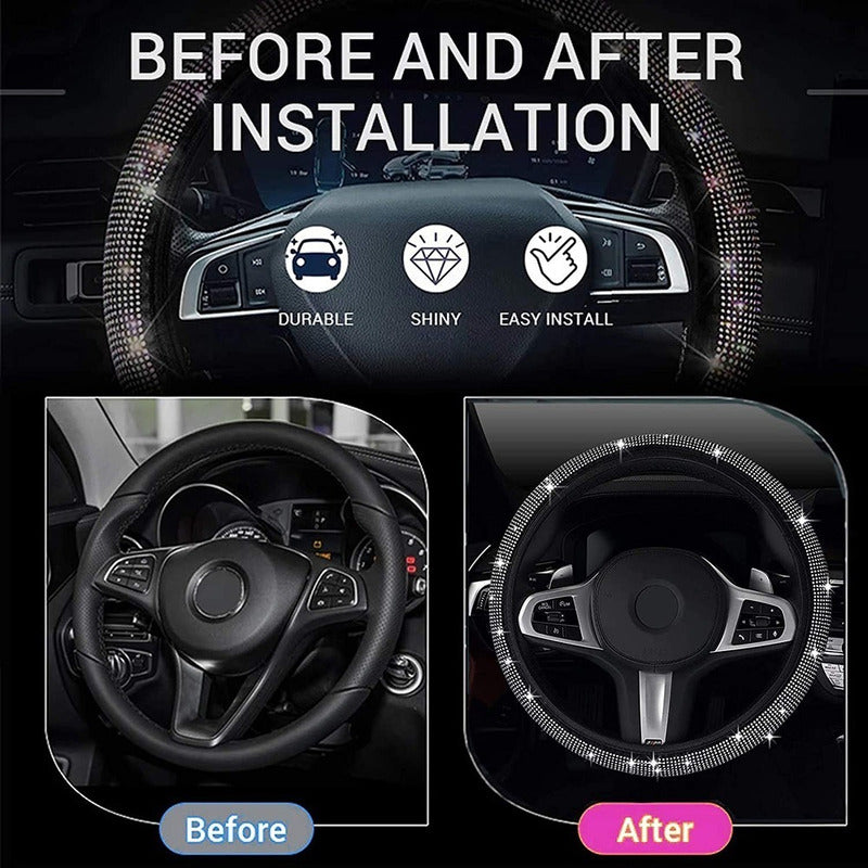 Funda Cubre Volante De Auto Antideslizante Cristal Universal
