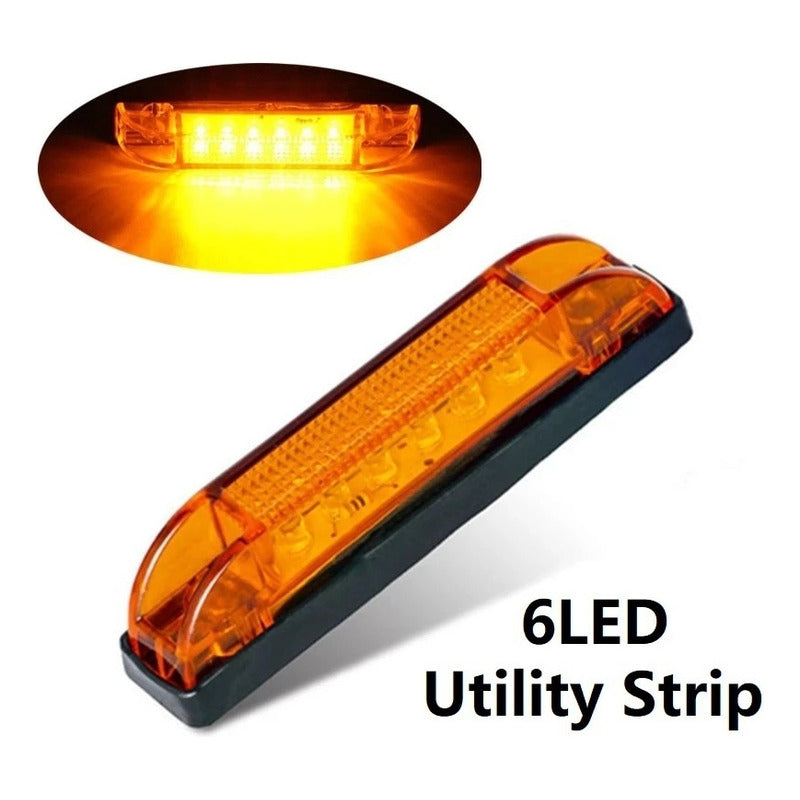 X10 Luz De Trocha Slim 6led Luz Lateral 12v Advertencia /r&c