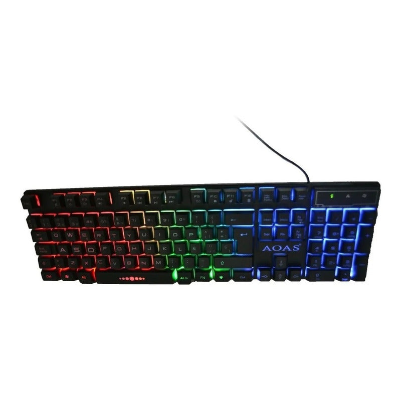 Kit Gamer 4en1 Teclado + Mouse + Mouse-pad + Audifnos Aoas/r