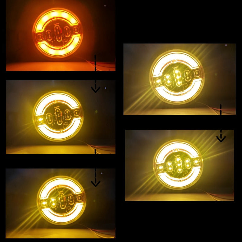 X2 Led Trasera 12/24v Auto Remolque Camión Ámbar Secuencial