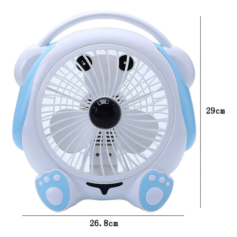 Mini Ventilador D/escritorio Divertido Diseño Perrito 189yyq Cantidad De Aspas 3 Color De La Estructura Blanco Color De Las Aspas Blanco Diámetro 28 Cm Material De Las Aspas Plástico