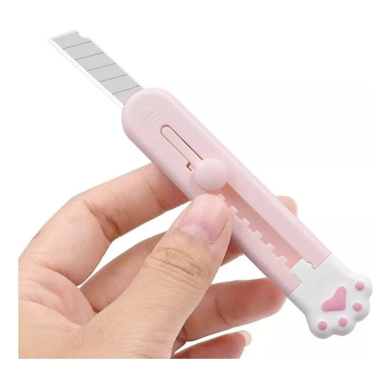 Mini Corta Cartón Cutter Garrita Patita De Gato Portátil Ryc