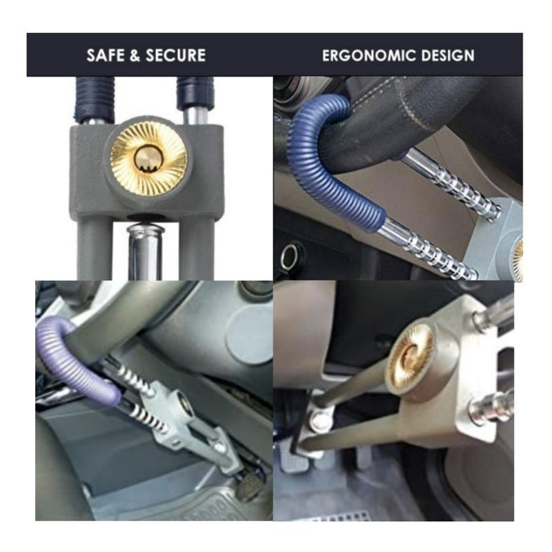 Traba Volante Y Pedal Antirrobo + Llave Cq-legend Metal /r&c