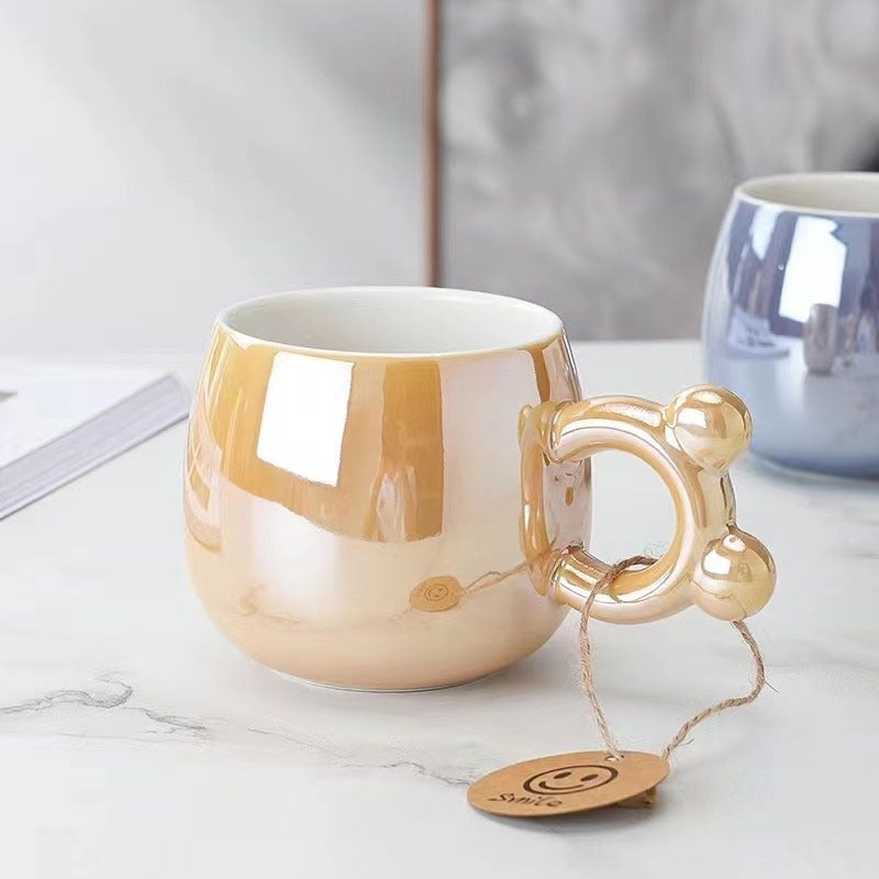 Taza Efecto Espejo Con Mango Orejitas De Oso Mug Tazón/ryc