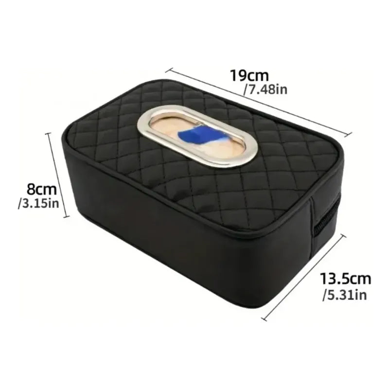 Bolso Dispensador De Pañuelos Para El Auto Porta Toallitas 14223 Negro