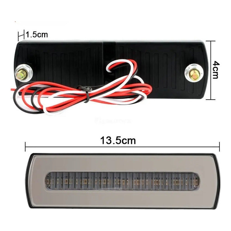 X2 Luz Led Trasera Freno Posición Lateral Trocha 12-24v