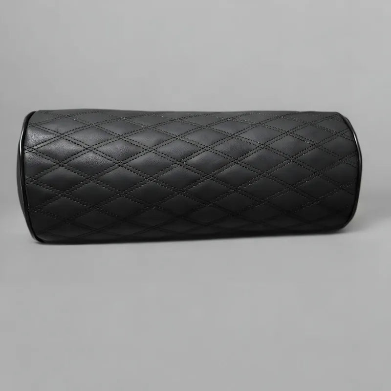 Reposa Cabeza Cojín Apoyo Cuello D Auto Eco Cuero Cilíndrico Negro Cilíndrico 14215