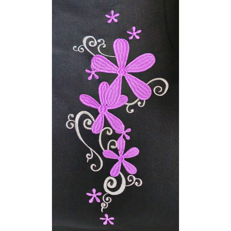 Funda Cubre Asiento Negro-color Mariposa 8pcs Auto Universal