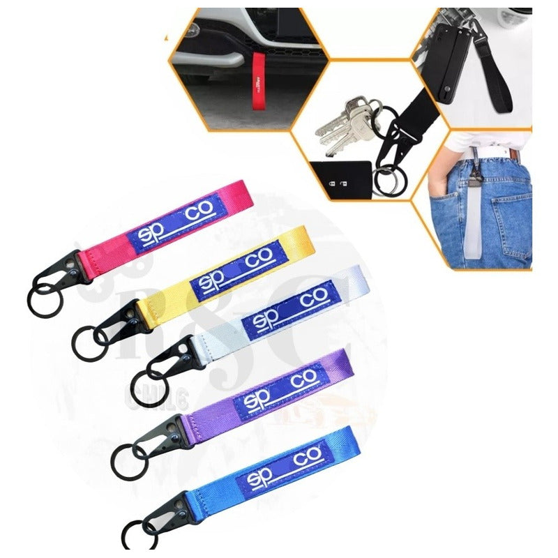 Llavero Lanyard De Muñeca Aro Metálico Sp Cinta De Arrastre