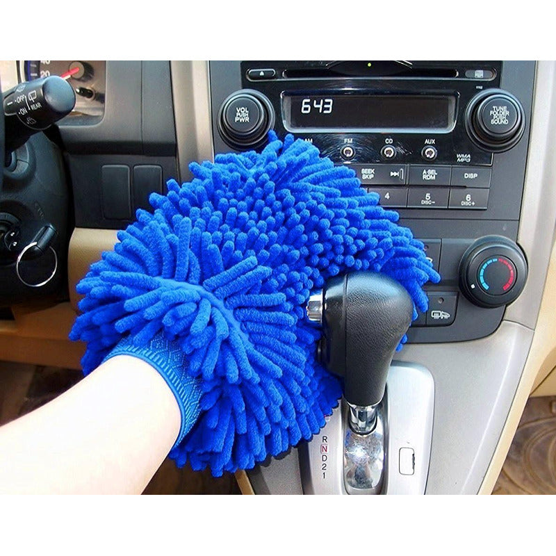 Guante De Microfibra Lavado De Auto Chenille Limpieza Polvo