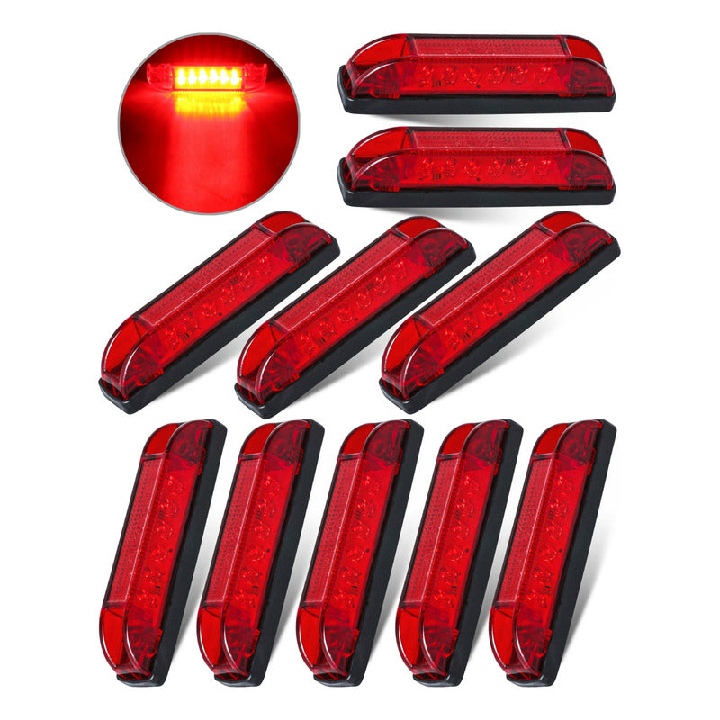 X10 Luz De Trocha Slim 6led Luz Lateral 12v Advertencia /r&c