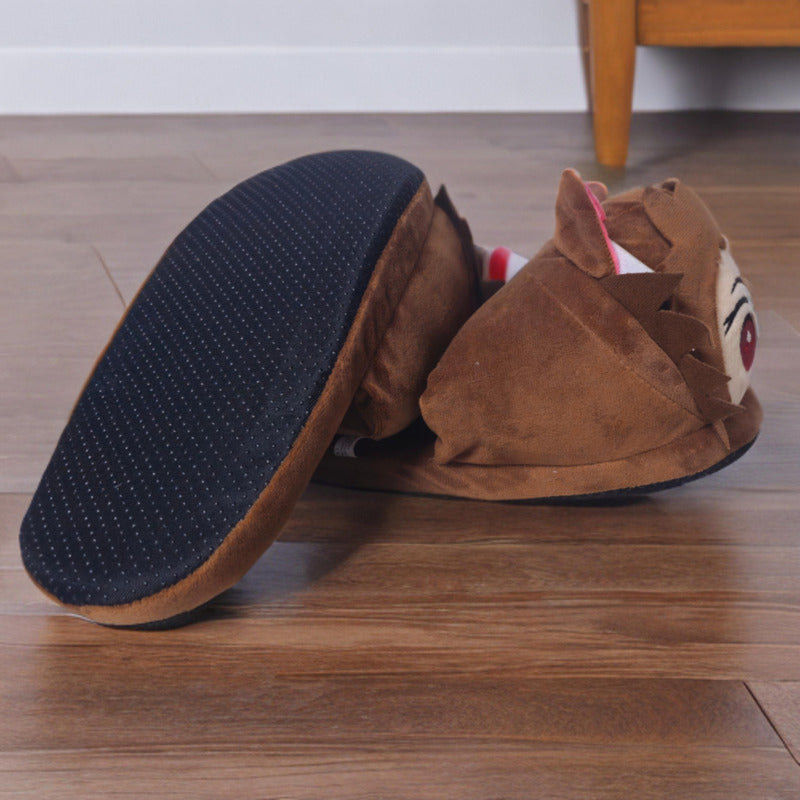 Pantuflas Abiertas De Anime Acolchadas Para Invierno T36-41