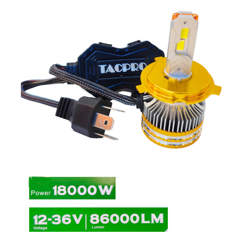 X2 Ampolleta Turbo Led 86000lm 18000w Q120pro H4 12-36v Auto