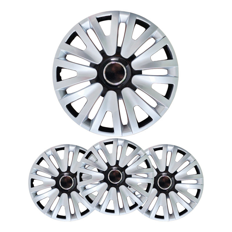 Set X4 Tapa Rueda Aro 16 Cromada Designer Tapa 16 Auto /r&c