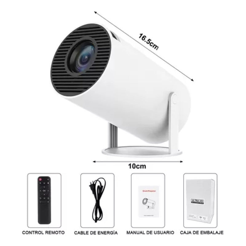 Proyector Portatil Cinema 4k Android Tv 11 Hdmi Usb 180°