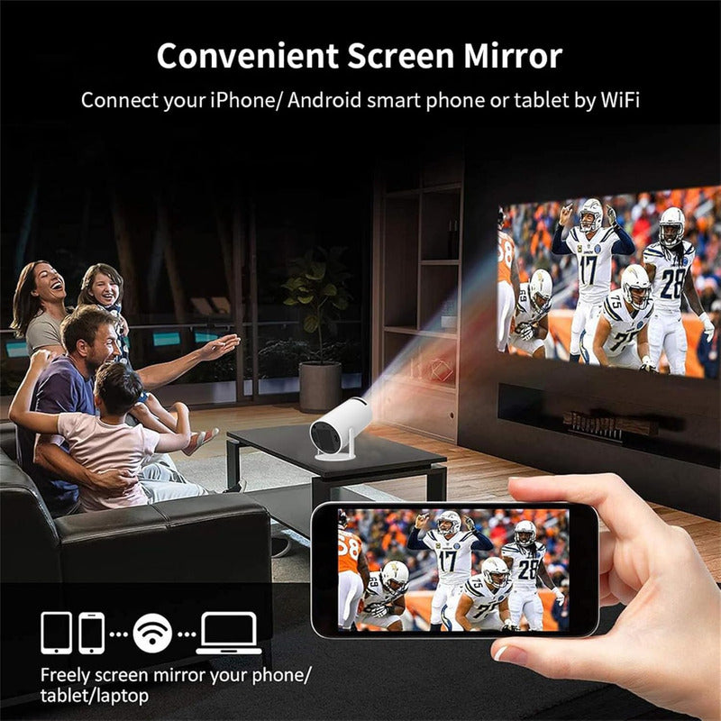 Proyector Portatil Cinema 4k Android Tv 11 Hdmi Usb 180°