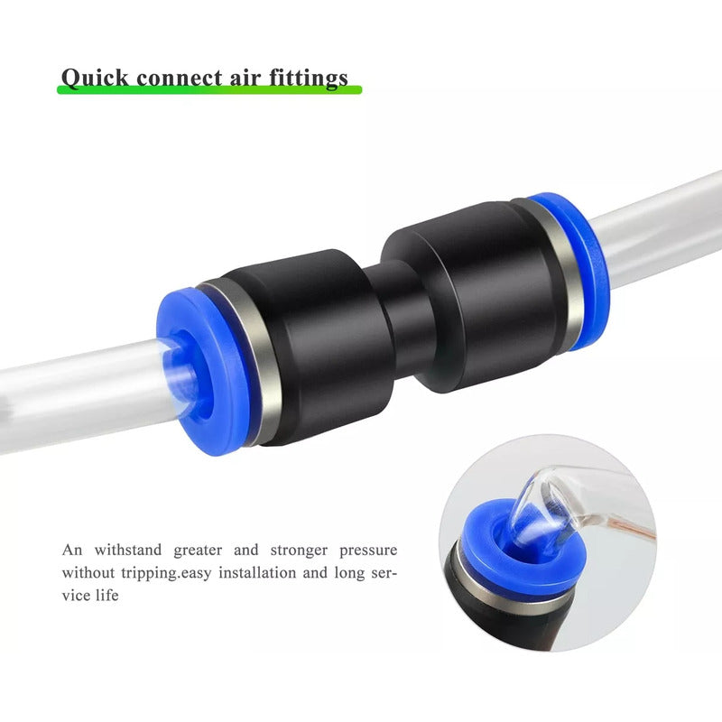 X40 Conector De Manguera Unión Neumáticos Pu Pv Pe Py 8mm