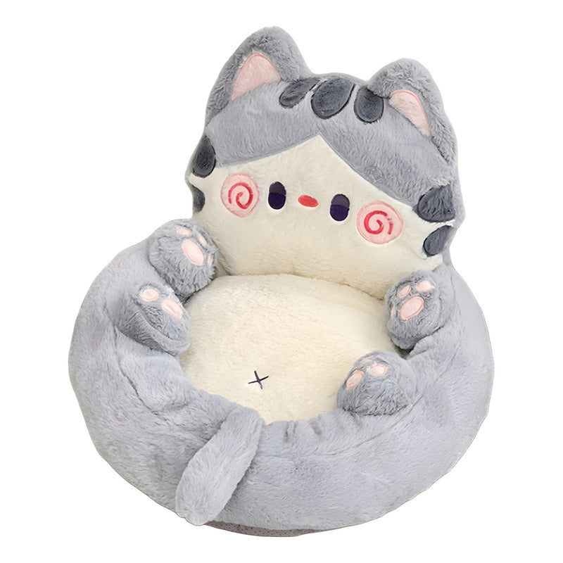 Cojín Para Asiento Sillón Kawaii Peluche 2 En 1 Cute De Gato