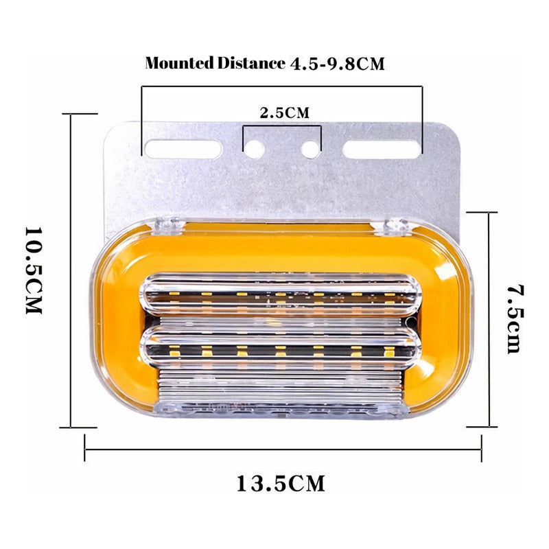 X4 Luz Led De Trocha Bicolor Luz Lateral Secuencial 24v Big